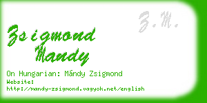 zsigmond mandy business card